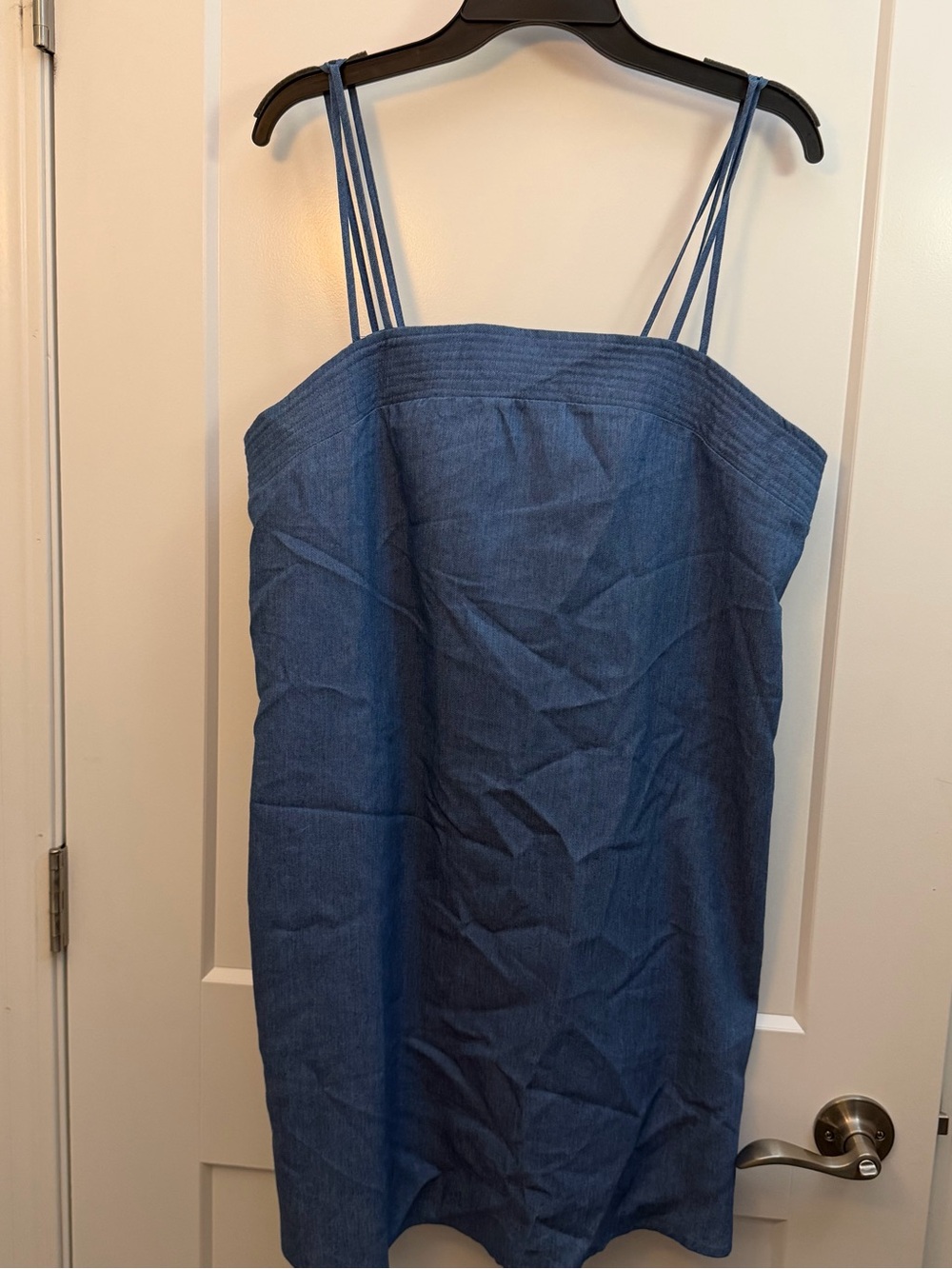 XL Sleeveless Blue Denim-Look mini Dress